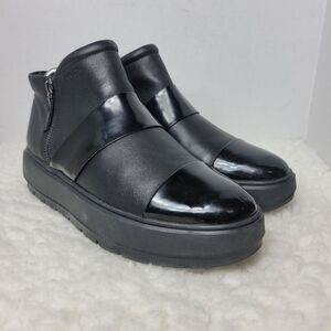 Geox Respira  Kaula Women's Size 9.5 Black Leather Sneaker Shoes
